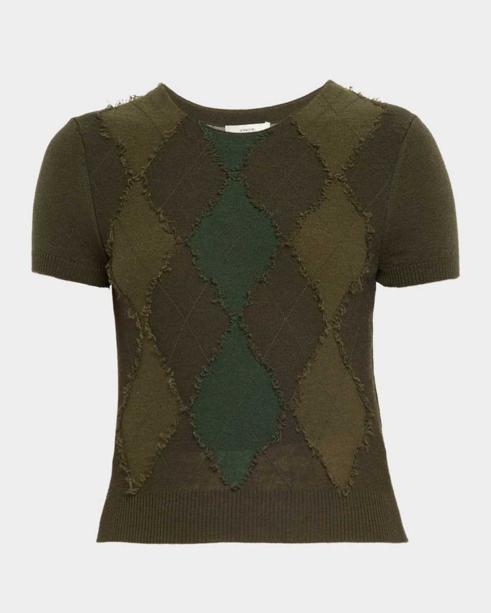 Cashmere and Wool Argyle Sweat
